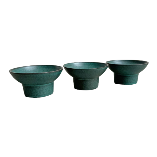 3 Vintage Keramiek Cor Unum Waxinelichthouders 1