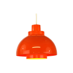 Iconische Oranje Plastic Space Age Lamp Van Nordisk Solar Compagny Ontworpen Door K. Kewo *** Jar thumbnail 1
