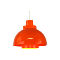 Iconische Oranje Plastic Space Age Lamp Van Nordisk Solar Compagny Ontworpen Door K. Kewo *** Jar