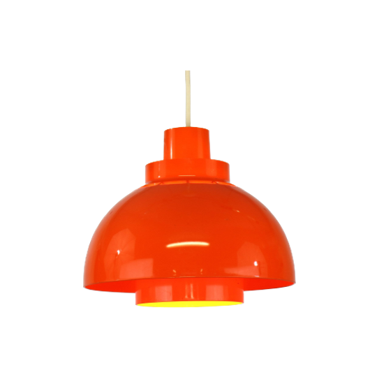 Iconische Oranje Plastic Space Age Lamp Van Nordisk Solar Compagny Ontworpen Door K. Kewo *** Jar 1