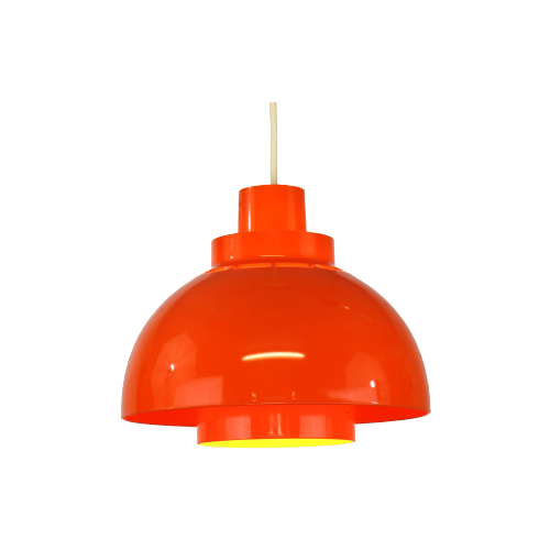 Iconische Oranje Plastic Space Age Lamp Van Nordisk Solar Compagny Ontworpen Door K. Kewo *** Jar
