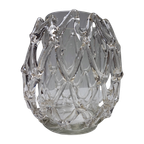 Mid Century Modern Murano Art Opengewerkte Glazen Vaas thumbnail 1