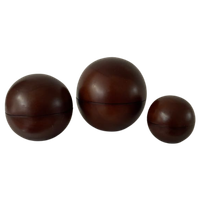Vintage Houten Bakjes. Houten Bollen. Baboushka Bollen. Houten Decoratie Ballen