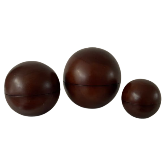 Vintage Houten Bakjes. Houten Bollen. Baboushka Bollen. Houten Decoratie Ballen 1