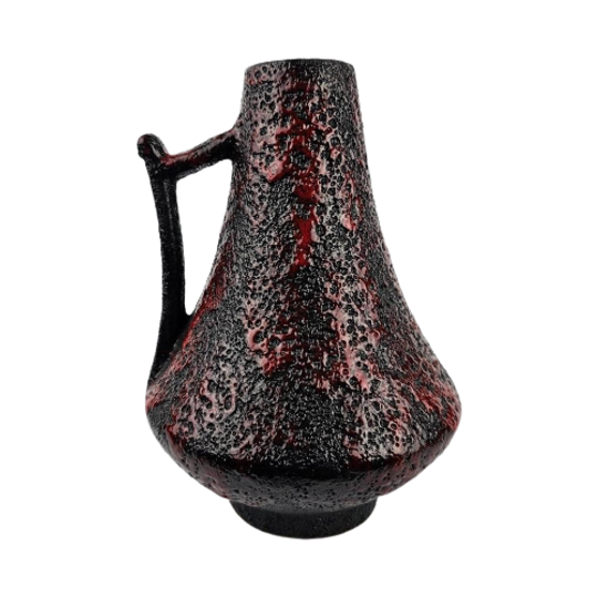 Jopeko Rood Zwarte Fat Lava Vaas 44/25 1