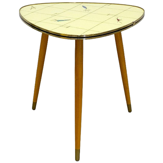 Grote Vintage Tripod Salontafel 1