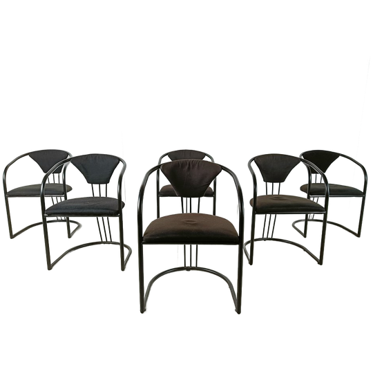 Italian Postmodern Dining Chairs, 1980s - Set Of 6 1