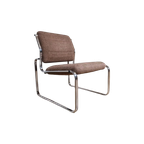 Vintage Chair - Stoel - Bruin - Stof - Design thumbnail 1