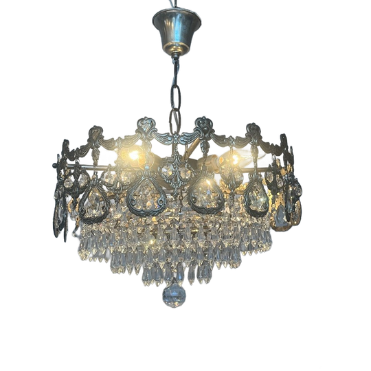 Vintage Design Peris Andreu Kroonluchter Hanglamp Kristal 1