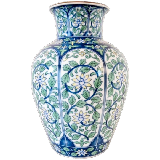 Vintage Japanse Vaas Porselein Lotus Bloem.vaas 1