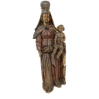 Houten Beeld Van De Maagd Maria Met Jezus thumbnail 1