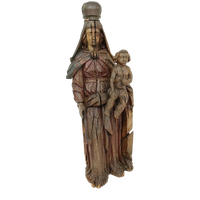 Houten Beeld Van De Maagd Maria Met Jezus
