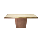 Sidetable / Wandmeubel, Travertin En Messing, Belgochrom 1970'S thumbnail 1