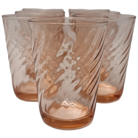 7 Vintage Rosaline Waterglazen 1