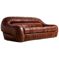 Mid-century Lederen ‘capriccio’ Sofa Door George Bighinello