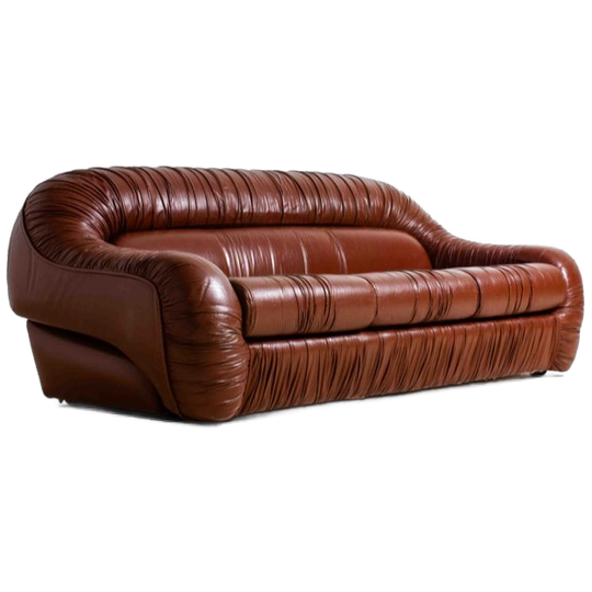 Mid-century Lederen ‘capriccio’ Sofa Door George Bighinello 1