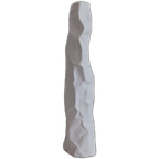 Sculpturale Vaas In Mat Wit Keramiek. Uniek Geplooid Design. H: 40cm thumbnail 1