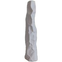 Sculpturale Vaas In Mat Wit Keramiek. Uniek Geplooid Design. H: 40cm