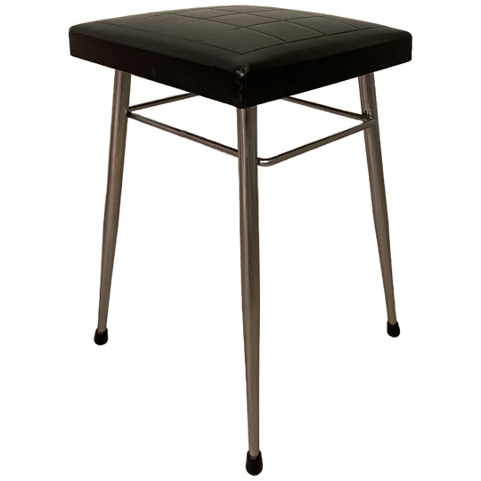 Vintage Brabantia Keukenkruk (jaren '50/'60) - Zwart Skai 1