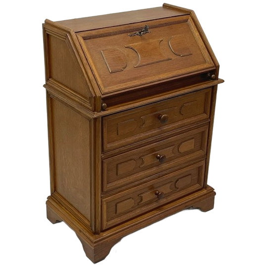 Vintage Secretaire/klepbureau Seventies Hout 1