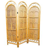 Vintage Rotan Kamerscherm Roomdivider Room Divider Rieten