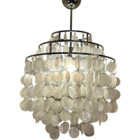 Capiz Schelpen Hanglamp Chrome Frame 45 Diameter