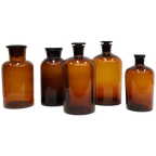 Grote Bruine Apotheker Flessen Set Van 5 thumbnail 1