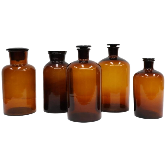 Grote Bruine Apotheker Flessen Set Van 5 1