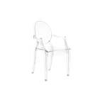 4 Kartell Louis Ghost Chairs thumbnail 1