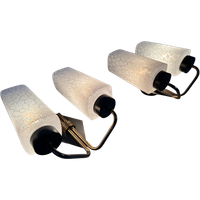 2x Vintage Dubbele Wandlamp – 1950’s
