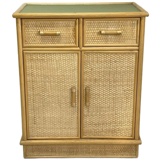 Vintage Rotan Kast Bamboe Bohemian 1