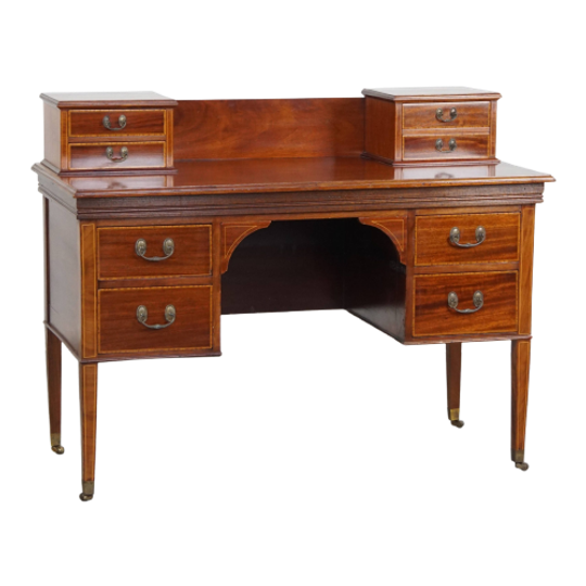 Zeer Mooi, Stijlvol En Origineel Engels Empire Stijl Bureau Uit Eind 19e Eeuw 1