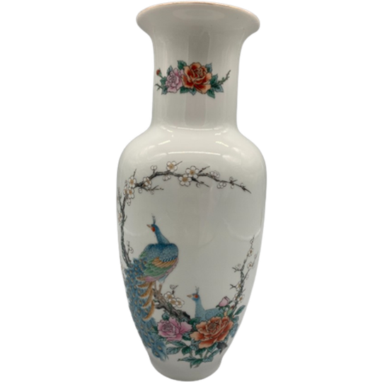 Grote Witte Japanse Vaas Pauwen 1