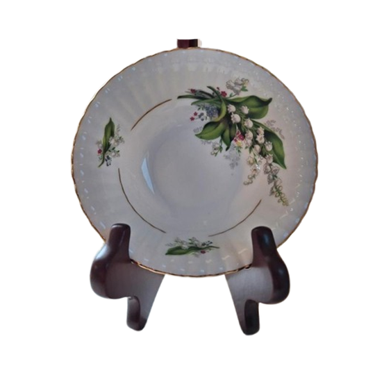 Vintage Schalen Set, Wit Porselein Met Lelietjes Der Dalen 1