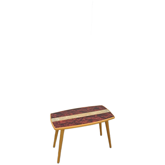 Jaren 50 Bijzettafel Met Rood Formica Blad, Plantentafel, Nr. 32 1