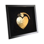 Lovegrenade 23Ct Goud Verguld Kunstwerk In Lijst thumbnail 1