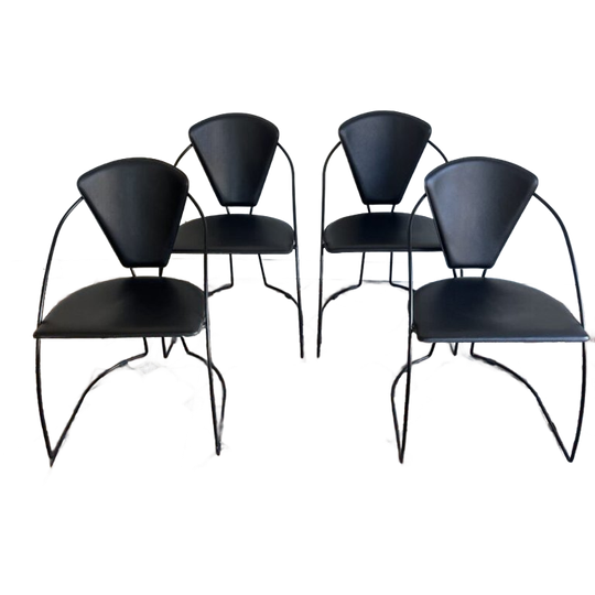 ‘linda’ Dining Chairs – Arrben (italy,’80s) 1