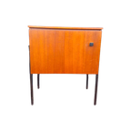 Retro Vintage Teak Fineer Mini Bureau, Bureautje, Desk, Kast thumbnail 1