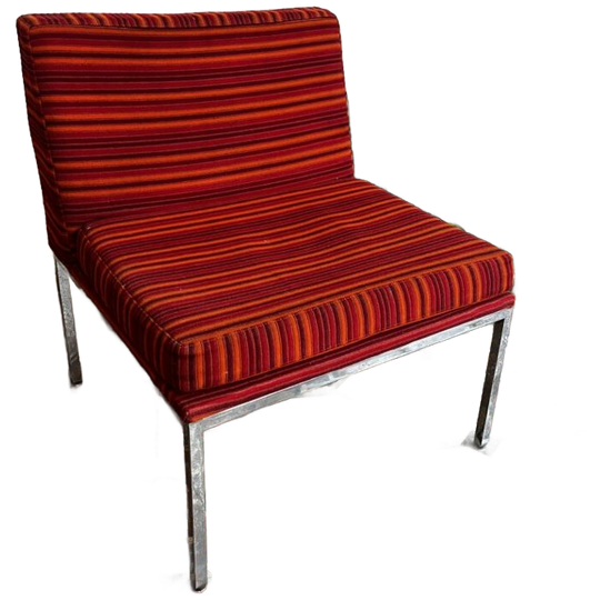 Vintage Gestreepte Fauteuil 1