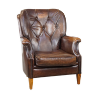 Royale, Zeer Comfortabele En Tijdloze Schapenleren Fauteuil In Een Prachtige Donkere Warme Kleur
