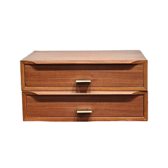 Set Teak Vintage Zwevende Nachtkastjes 1