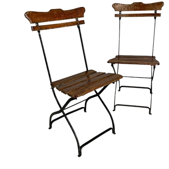 Set Van 2 Klapstoelen, Terrasstoelen, Jaren 30 1