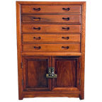 Vintage Chinees Houten Ladekastje Bestekkist 1950’s thumbnail 1