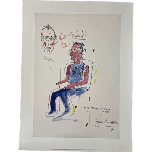 Jean Michel Basquiat After(1960-1988), Sketch Of Keith Haring,1983,Copyright Estate Of Jean Michel