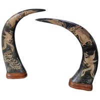 Vintage Draak Phoenix Feniks Buffel Hoorns.