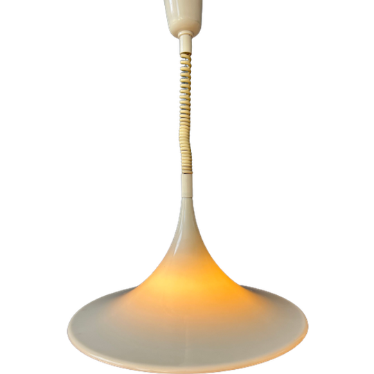 Mid Centurty Witte Space Age Heksenhoed Hanglamp 1