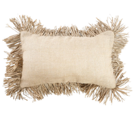 Bazar Bizar |de Jute Bonita Kussenhoes - Naturel - 30x50