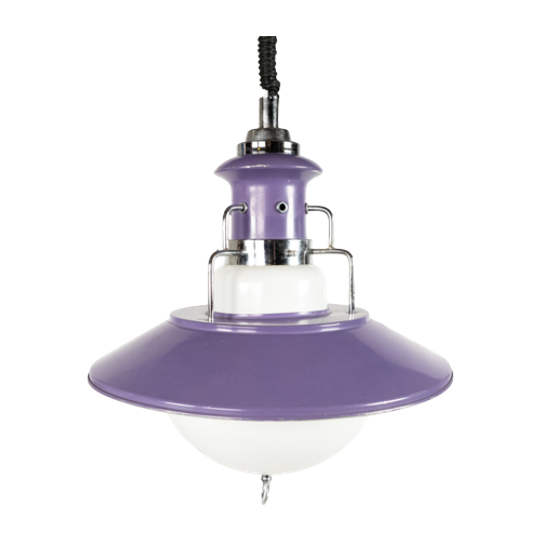 Brevettato - Space Age - Hanglamp - Opaalglas - Metaal - Italie - 70's 1