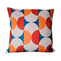 Nieuw Kussenhoes Met Retro Print 45 X 45 Cm