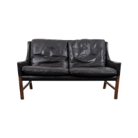Mid-century Danish Modern Sculptural Two Seats Sofa / 2 Zitsbank From Eilersen 1960’s